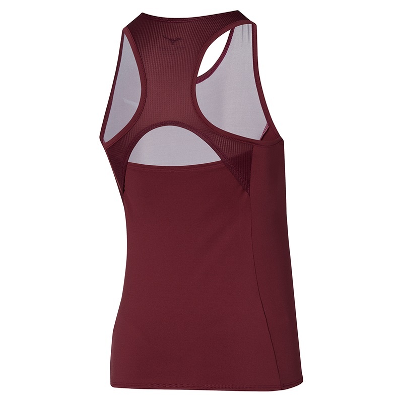 Dark Red Women's Mizuno Printed Tanks | COT847951