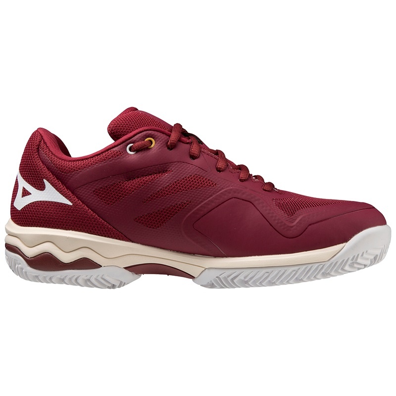 Dark Red / White Women's Mizuno Wave Exceed Light CC Tennis Shoes | TMR618504