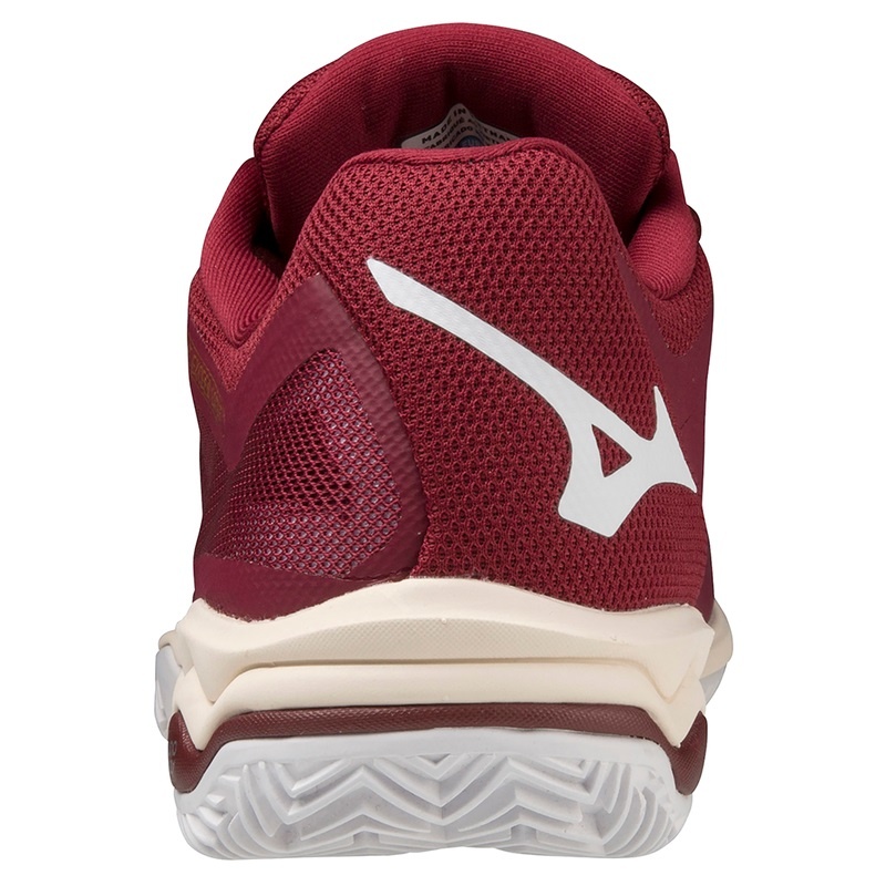 Dark Red / White Women's Mizuno Wave Exceed Light CC Tennis Shoes | TMR618504