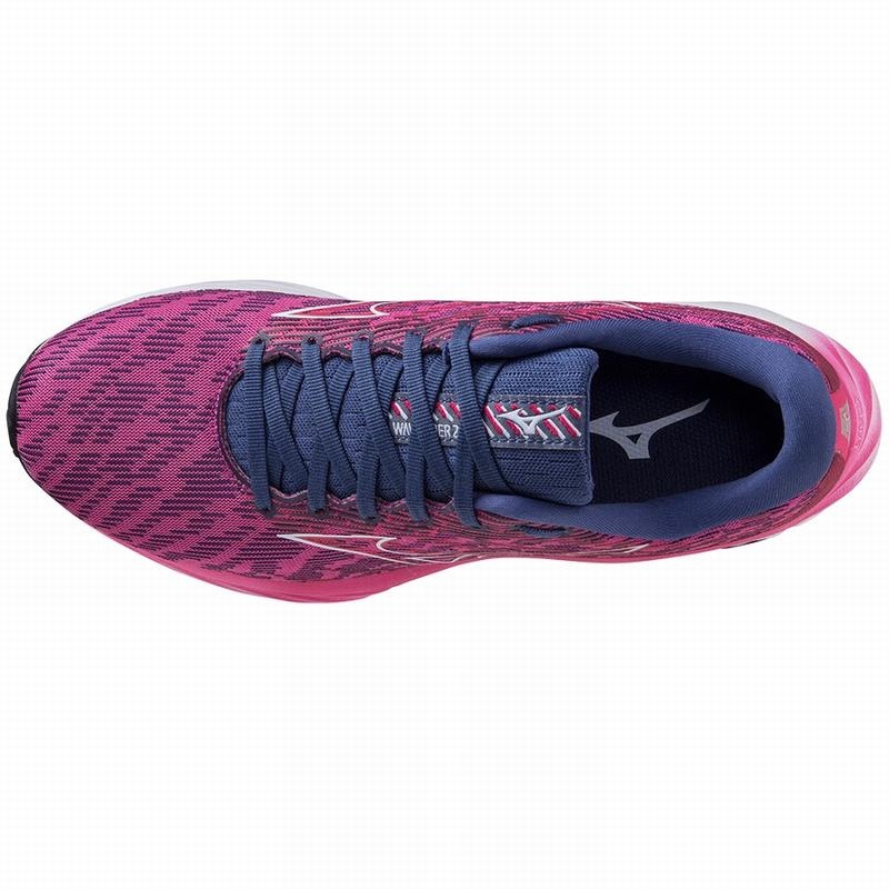 Fuchsia / Blue Women's Mizuno Wave Rider 26 Running Shoes | IPM045289