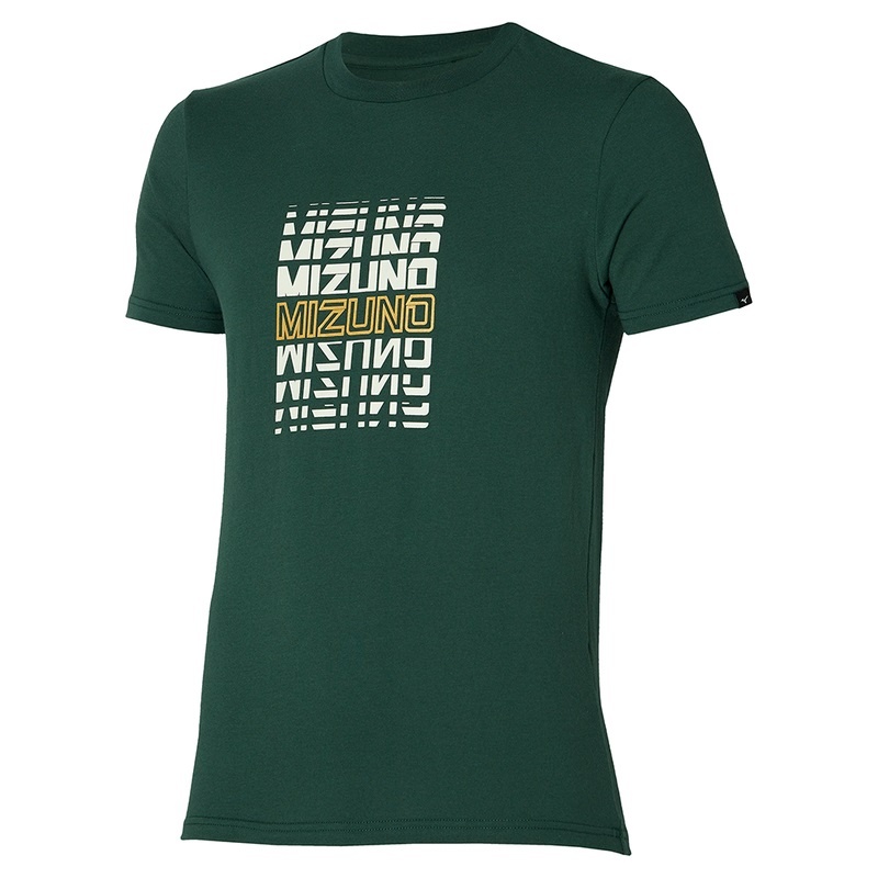 Green Men\'s Mizuno Athletics Mizuno Tee T Shirts | OPV865327