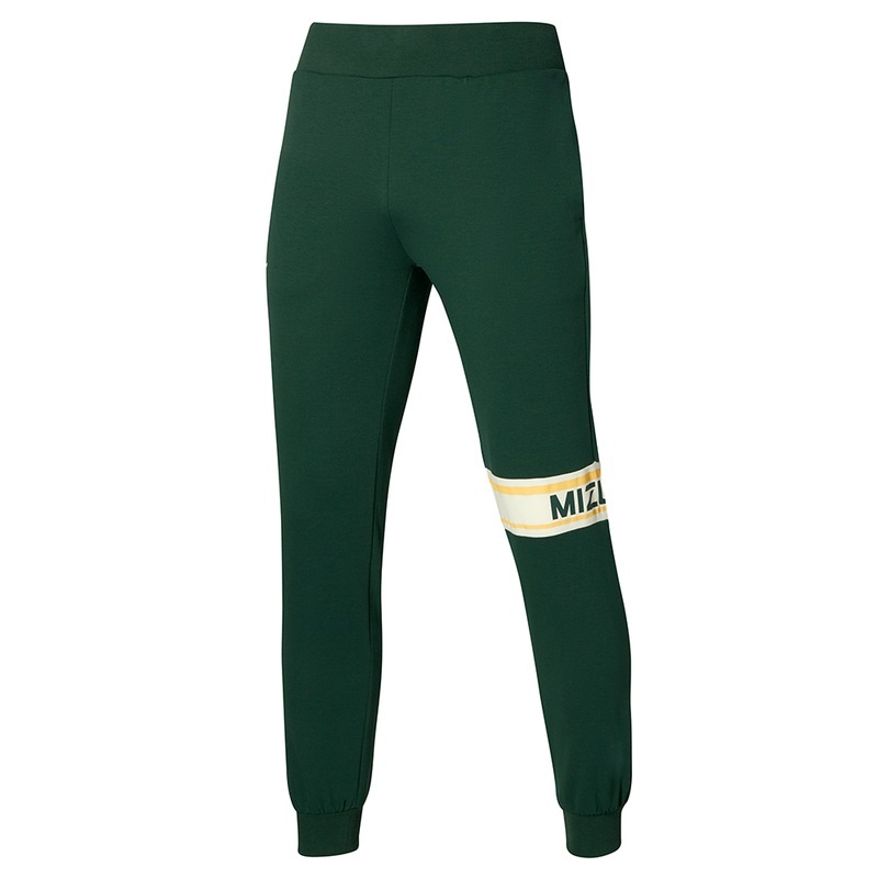 Green Men\'s Mizuno Athletics Sweat Pants | CJT975031