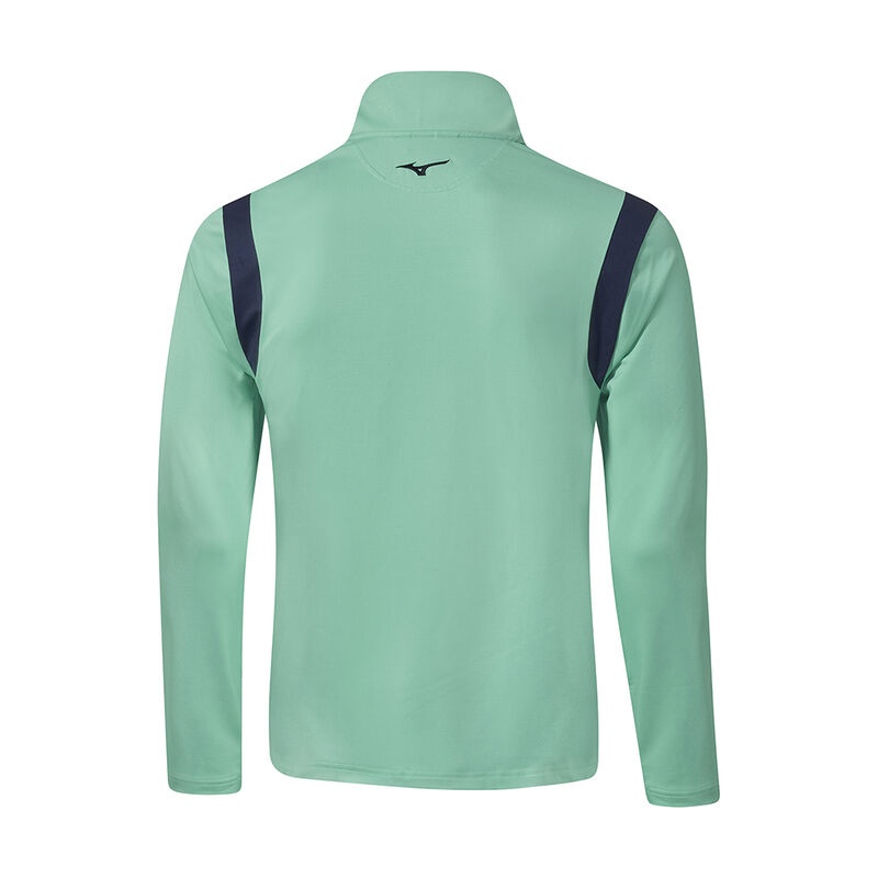 Green Men's Mizuno Breeze Elite 1/4 Zip Tops | HSZ721340