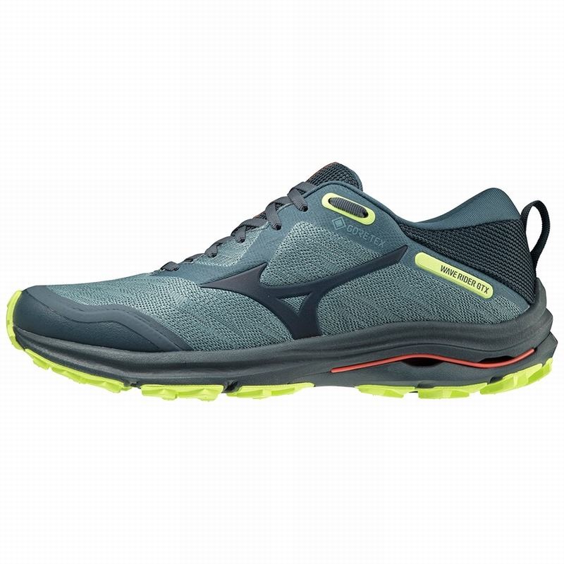 Green Men\'s Mizuno Wave Rider GTX Running Shoes | KXT407153