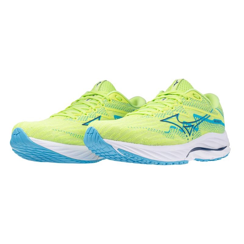 Green Navy Men's Mizuno Wave Rider 27 Running Shoes | AFU256081