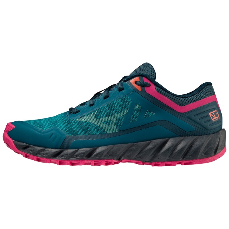 Green Pink Women\'s Mizuno Wave Ibuki 3 Running Shoes | HXM468513