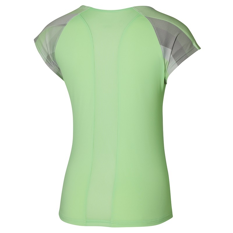 Green Women's Mizuno Release Printed Tee T Shirts | OMF581264