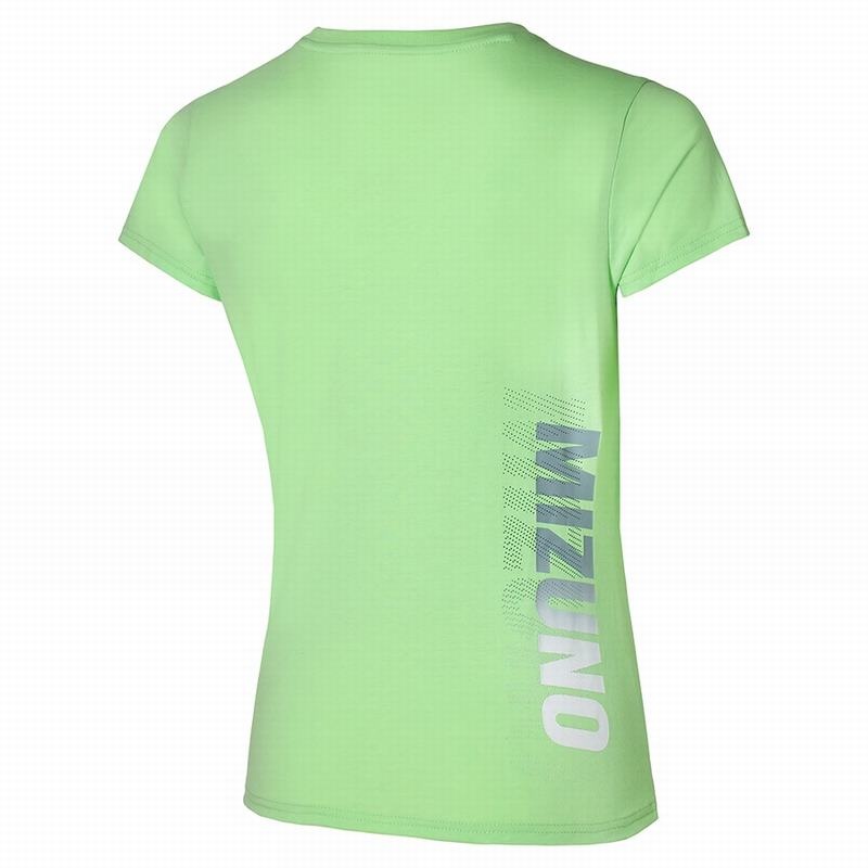 Green Women's Mizuno Tee T Shirts | PCN208163