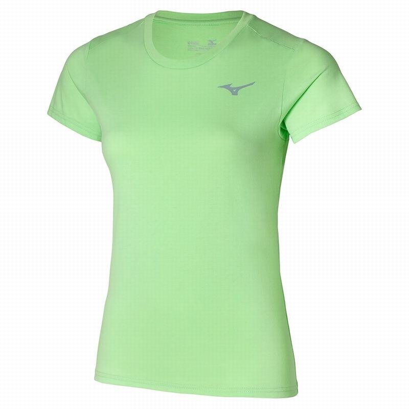 Green Women\'s Mizuno Tee T Shirts | PCN208163