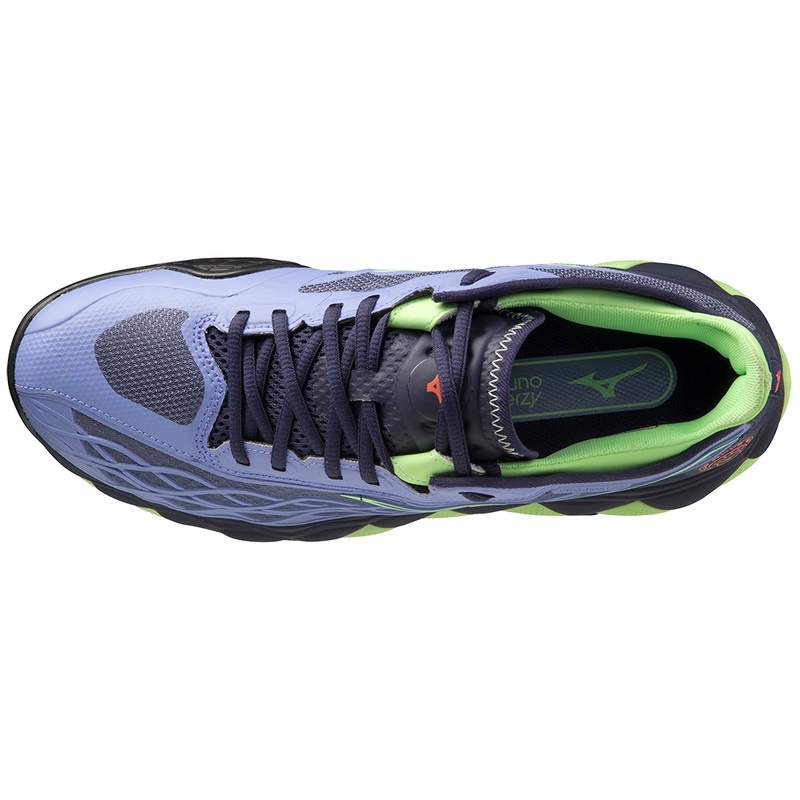 Green / Blue Men's Mizuno Wave Enforce Tour Padel Shoes | SUA516749