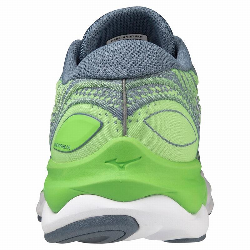 Green / Blue Men's Mizuno Wave Skyrise 4 Running Shoes | OBY459836