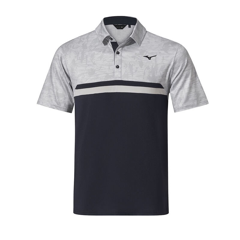 Grey Navy Men\'s Mizuno QD Hazard St Polo | DKP675903