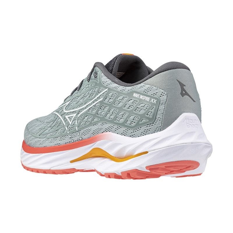 Grey / White Women's Mizuno Wave Inspire 20 Running Shoes | RMV094251