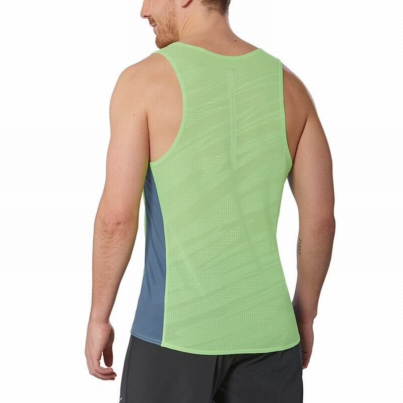 Light Green Men's Mizuno Aero Tanks | RBN237485