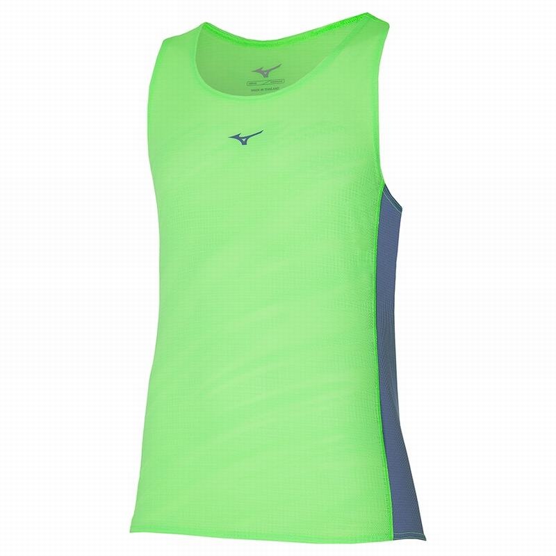 Light Green Men\'s Mizuno Aero Tanks | RBN237485