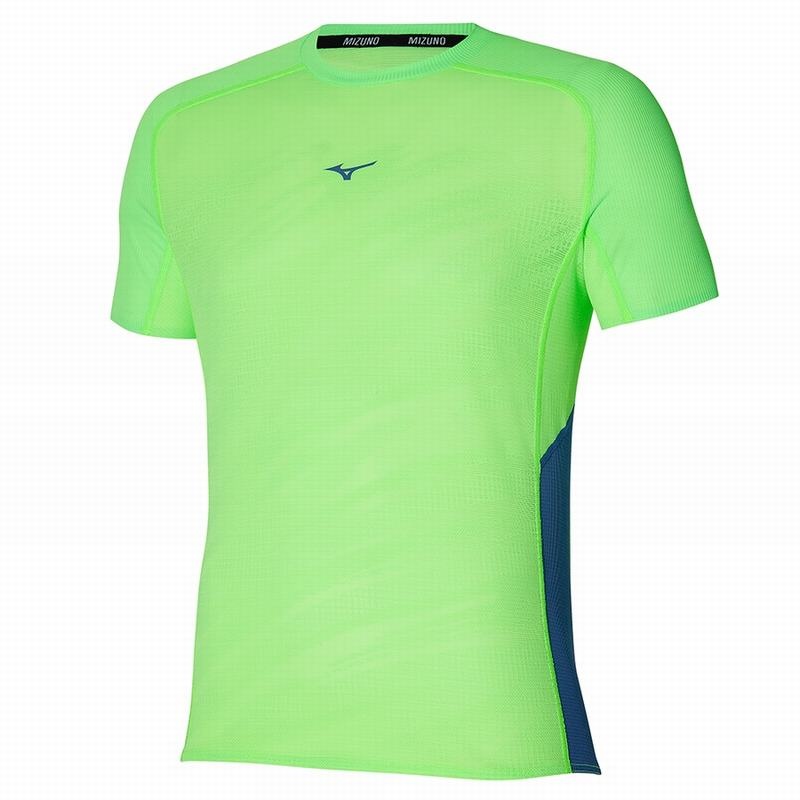 Light Green Men\'s Mizuno Aero Tee T Shirts | XBR921705