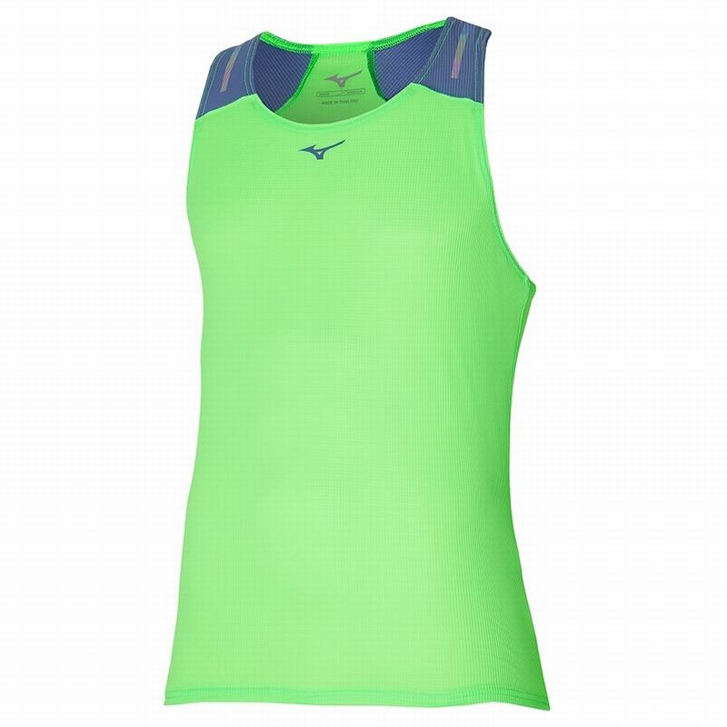 Light Green Men\'s Mizuno Dryaeroflow Tanks | ZHL192038