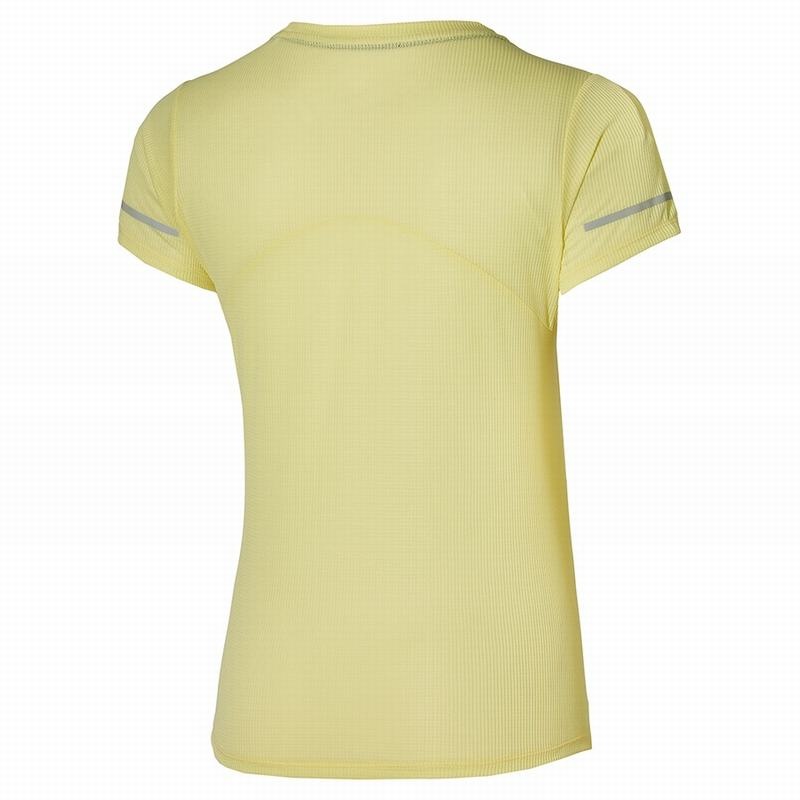 Light Green Yellow Women's Mizuno Dryaeroflow Tee T Shirts | LSI029685