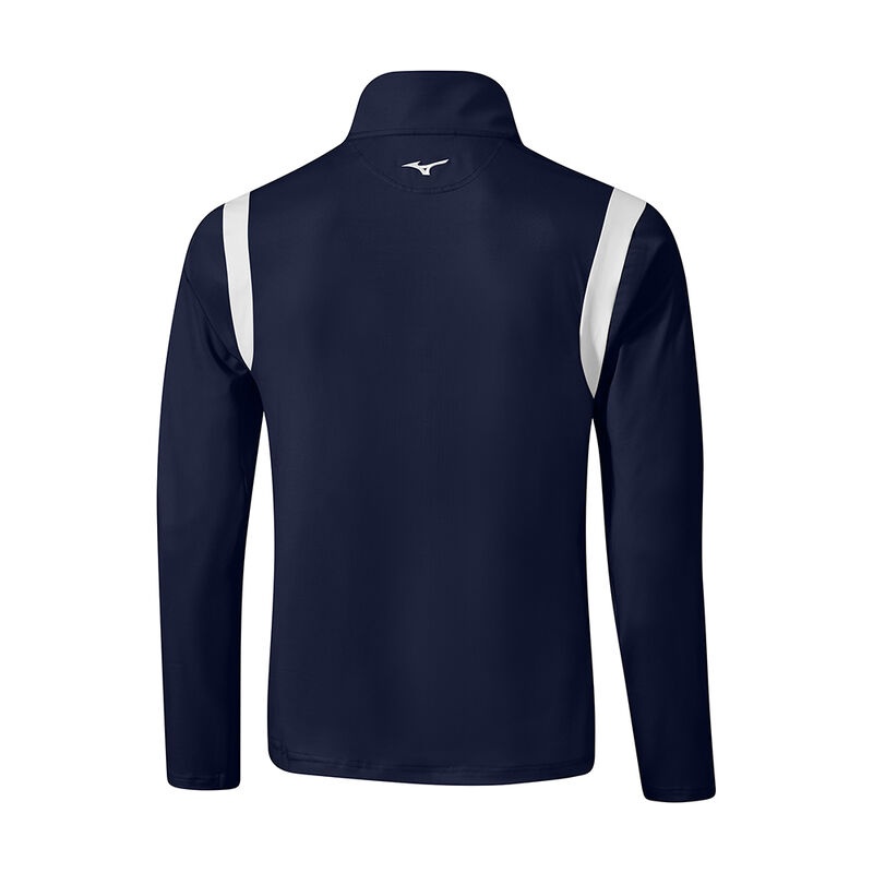 Navy Men's Mizuno Breeze Elite 1/4 Zip Tops | FQI549130