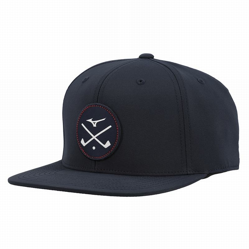 Navy Men\'s Mizuno Crossed Clubs Snapbk Hats | DBF273859