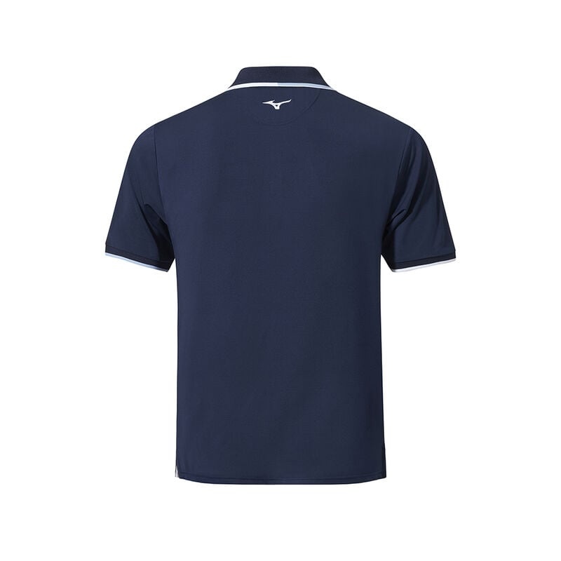 Navy Men's Mizuno QD Comp Plus Polo | OMS297350