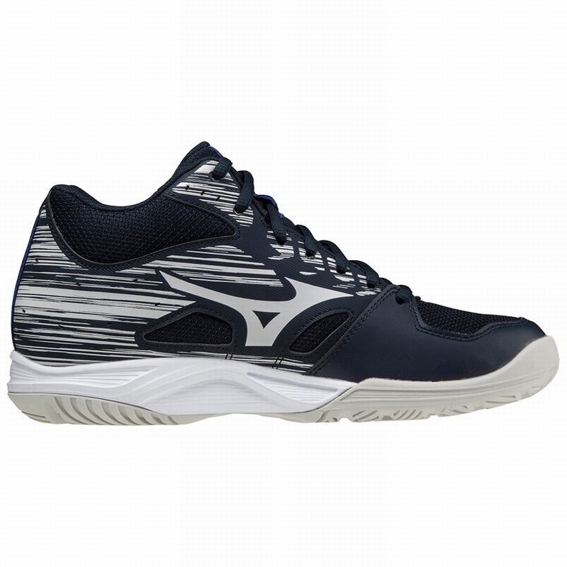 Navy Men's Mizuno Stealth Star Mid Jr Handball Shoes | VGR621048