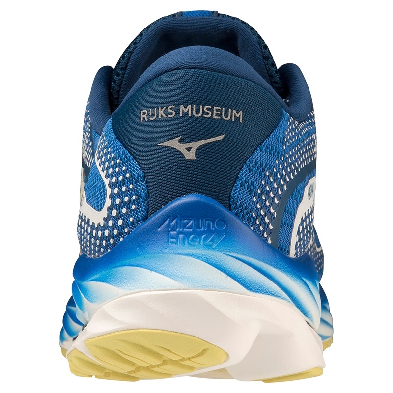 Navy Men's Mizuno Wave Rider 27 Amsterdam Running Shoes | YXU985203