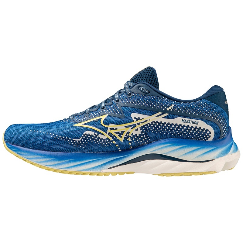 Navy Men\'s Mizuno Wave Rider 27 Amsterdam Running Shoes | YXU985203