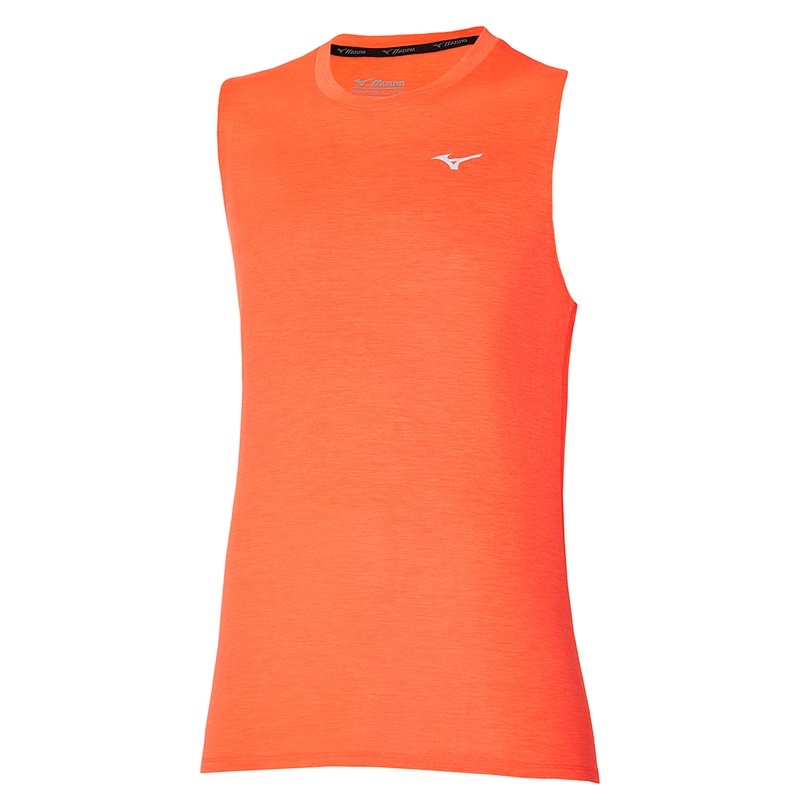 Orange Men\'s Mizuno Impulse Core Sleeveless Tops | XAI236701