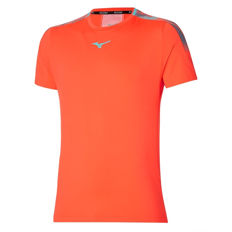 Orange Men\'s Mizuno Shadow Tee T Shirts | VKE719402