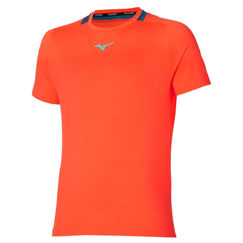 Orange Men\'s Mizuno Tee T Shirts | ETM260497