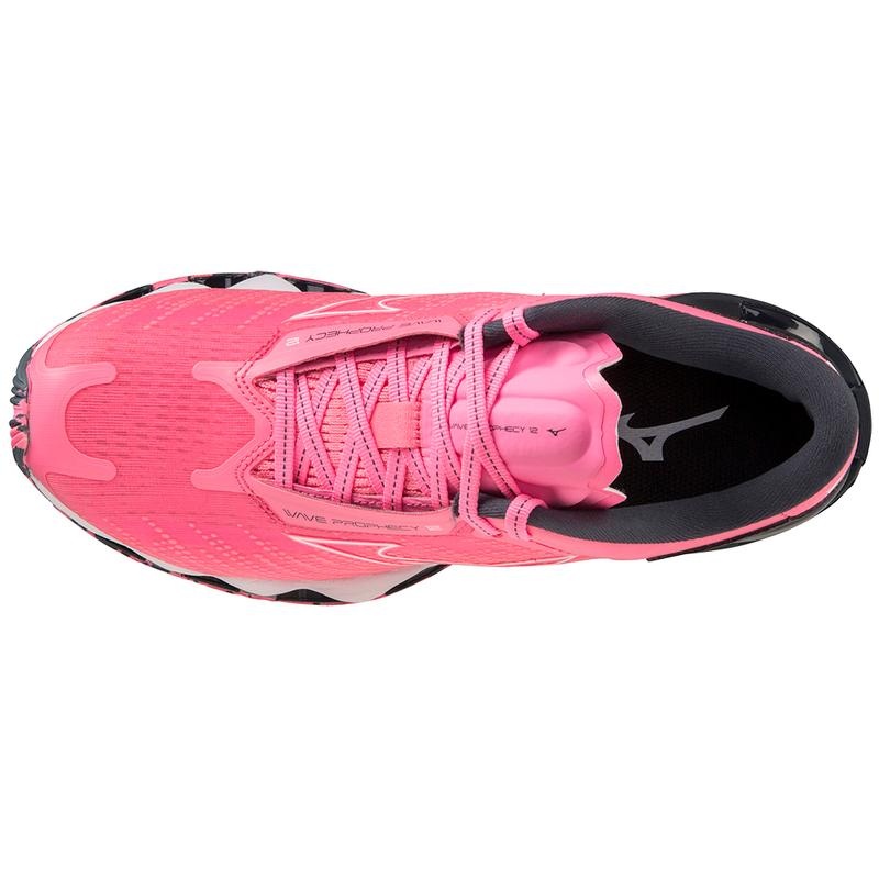 Pink Black Women's Mizuno Wave Prophecy 12 Running Shoes | UMD984503