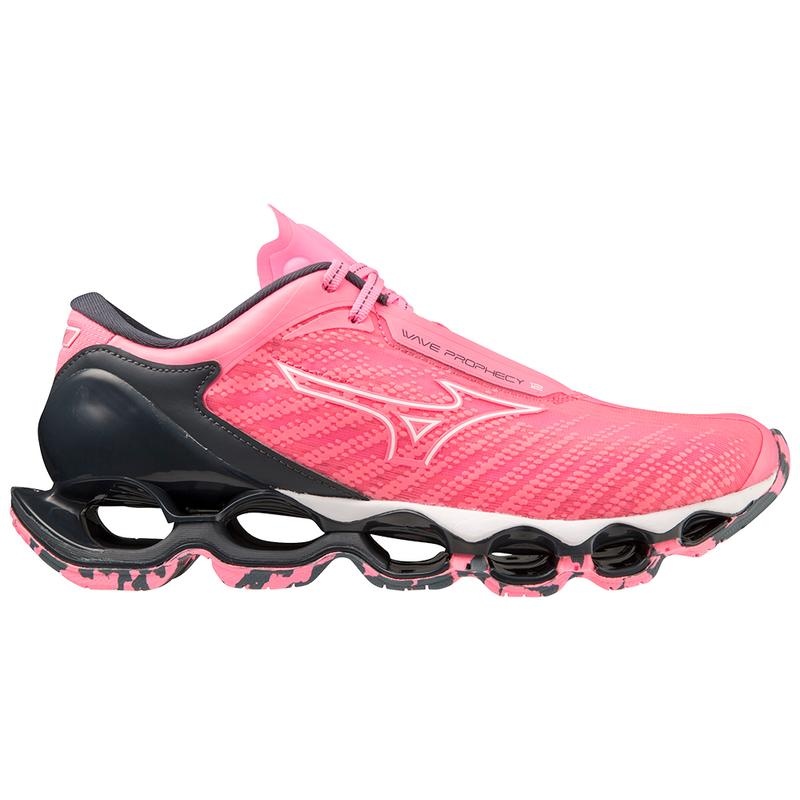 Pink Black Women's Mizuno Wave Prophecy 12 Running Shoes | UMD984503