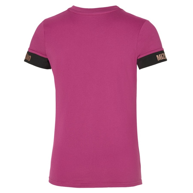 Pink Glod Women's Mizuno Tee T Shirts | OYW063951