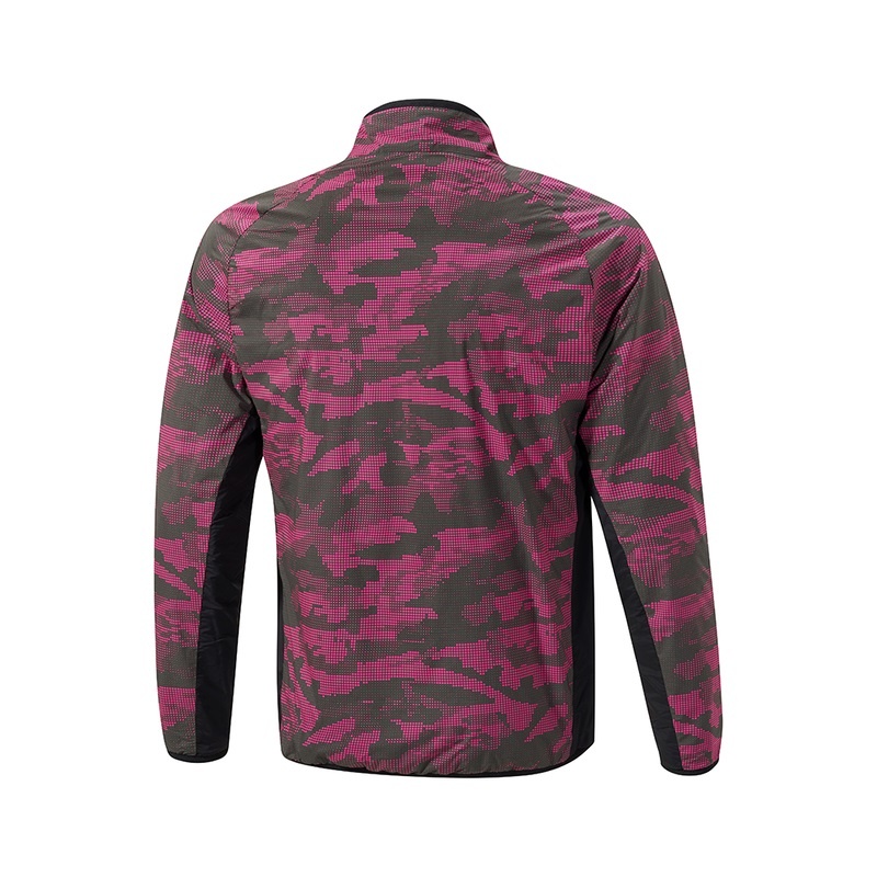 Pink Men's Mizuno Winter Stretch Full Zip Tops | JEY271498