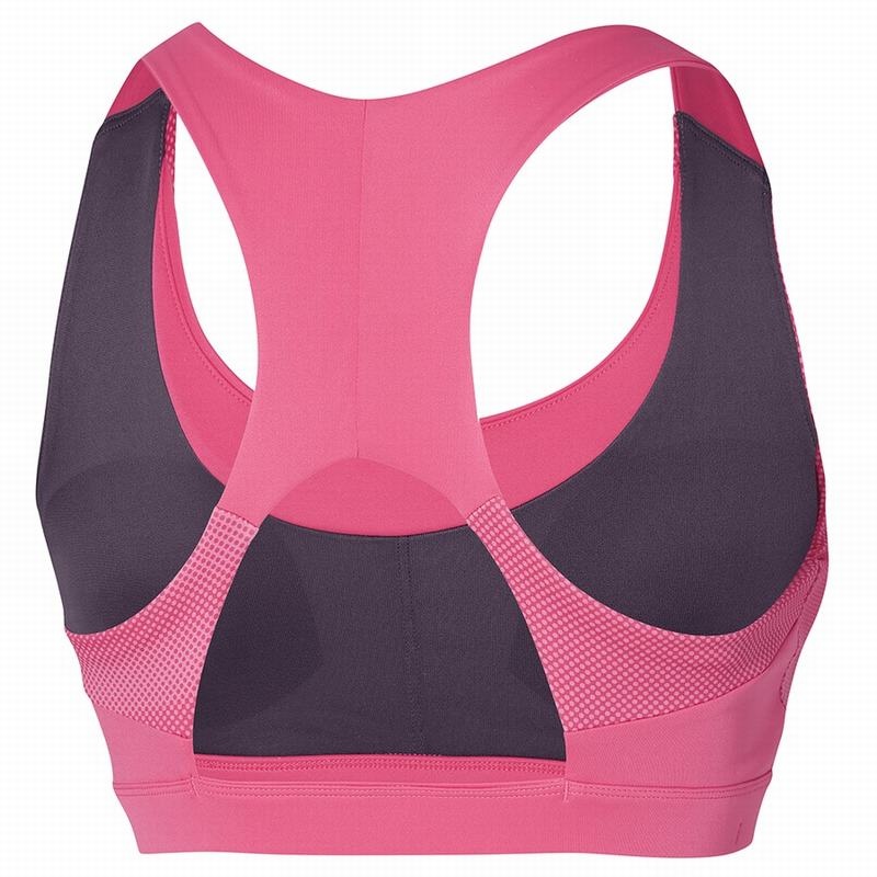 Pink Women's Mizuno Alpha Graphic Sports Bra | WSQ926417