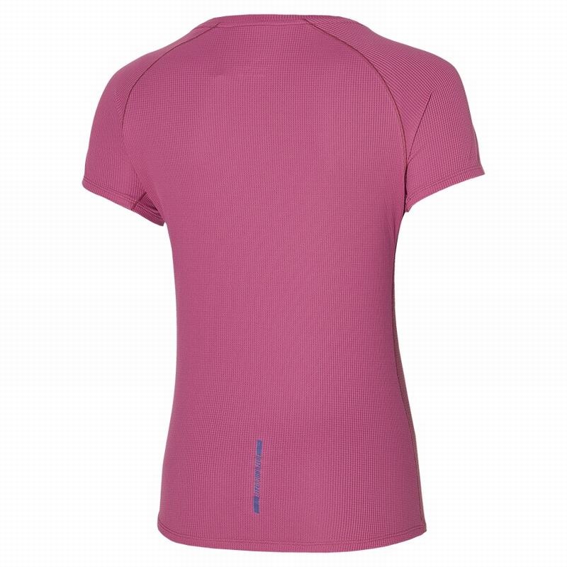 Pink Women's Mizuno Dryaeroflow Tee T Shirts | RZP457061