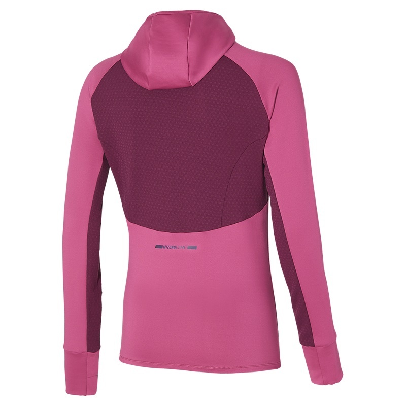 Pink Women's Mizuno Warmalite Hooded LS Tops | ACD579186