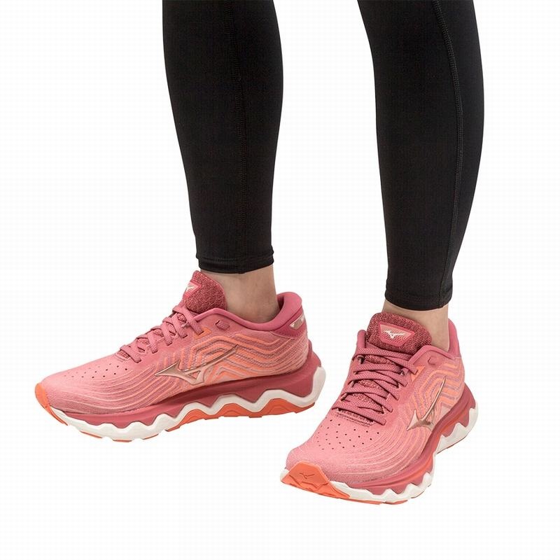 Pink Women's Mizuno Wave Horizon 6 Running Shoes | YTG327586