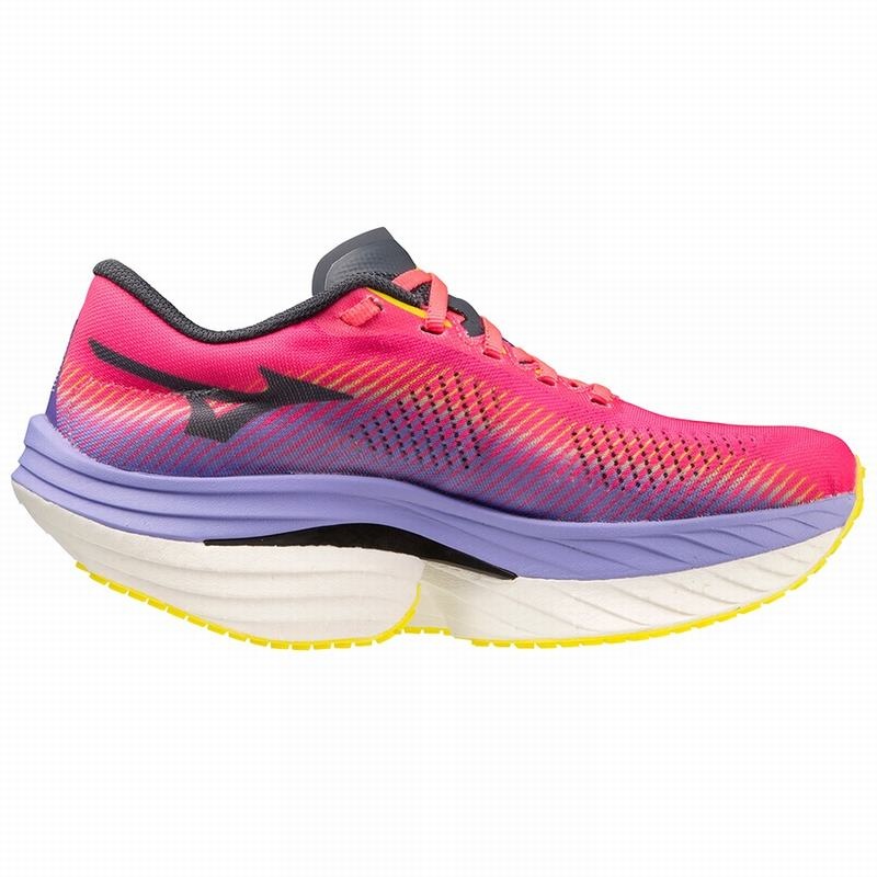 Pink / Blue Women's Mizuno Wave Rebellion Pro Running Shoes | SBR342179