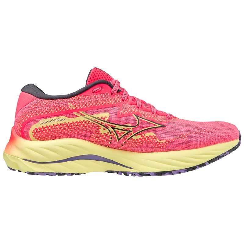 Pink / Blue Women's Mizuno Wave Rider 27 Running Shoes | HOL051628