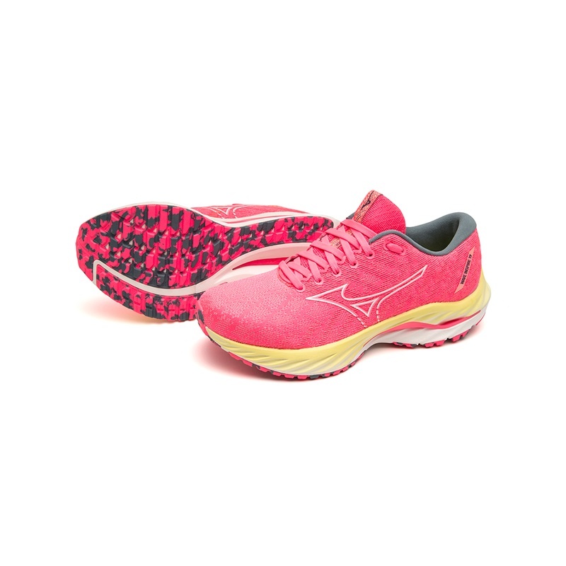 Pink / White Women's Mizuno Wave Inspire 19 Running Shoes | EHL907163