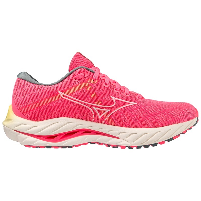 Pink / White Women's Mizuno Wave Inspire 19 Running Shoes | EHL907163