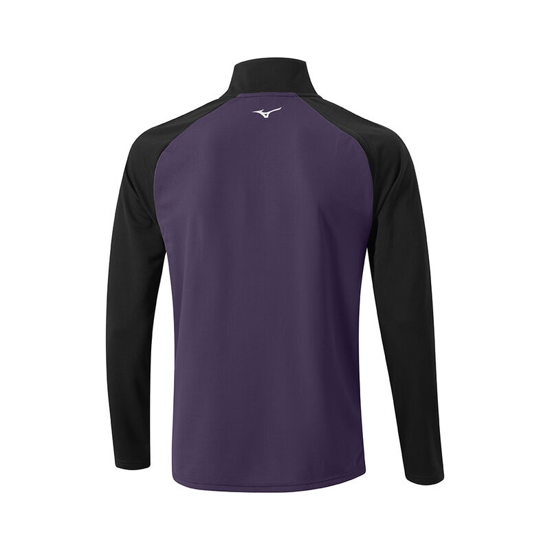 Purple Men's Mizuno Winter Breeze Bloc 1/4 Zip Tops | XTP793520