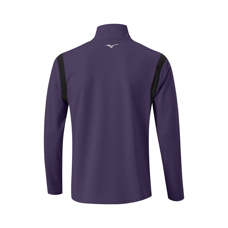 Purple Men's Mizuno Winter Breeze Elite 1/4 Zip Tops | PUS781640