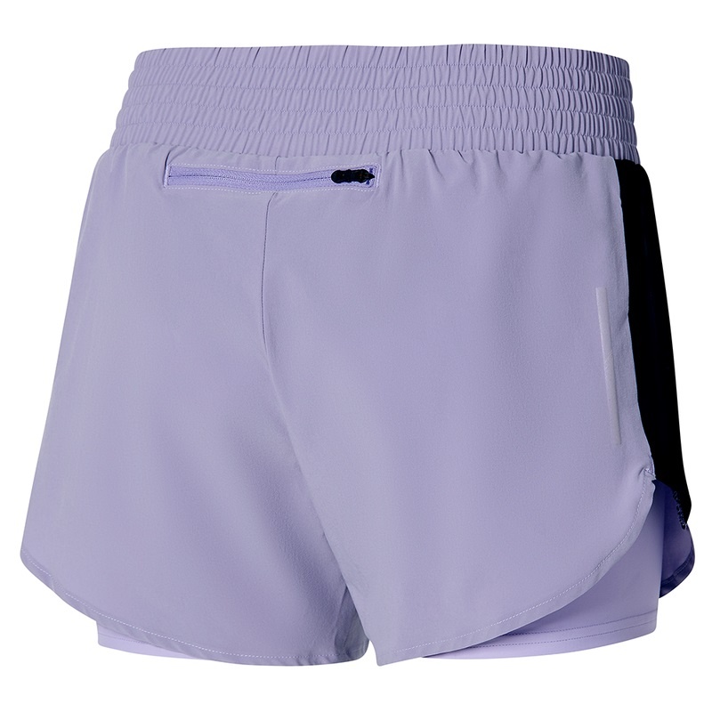 Purple Women's Mizuno 2in1 4.5 Shorts | OMU795068