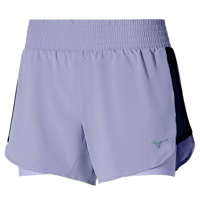 Purple Women\'s Mizuno 2in1 4.5 Shorts | OMU795068