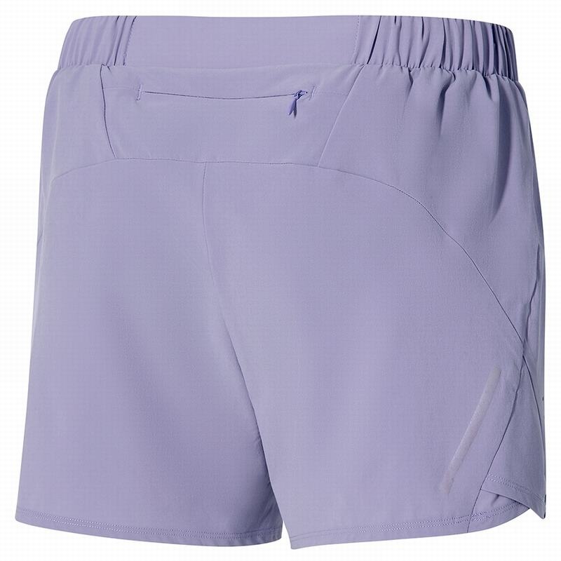 Purple Women's Mizuno Aero 4.5 Shorts | PJB398514