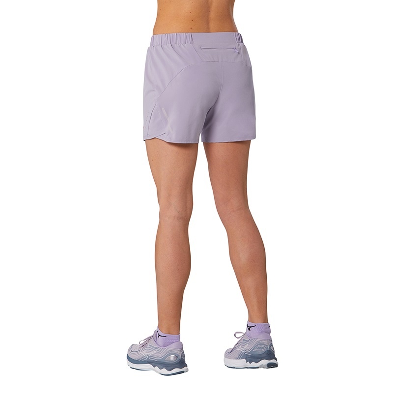 Purple Women's Mizuno Aero 4.5 Shorts | PJB398514