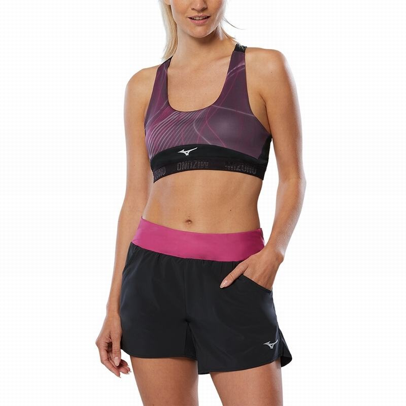 Purple Women's Mizuno Alpha Graphic Sports Bra | HZC839421